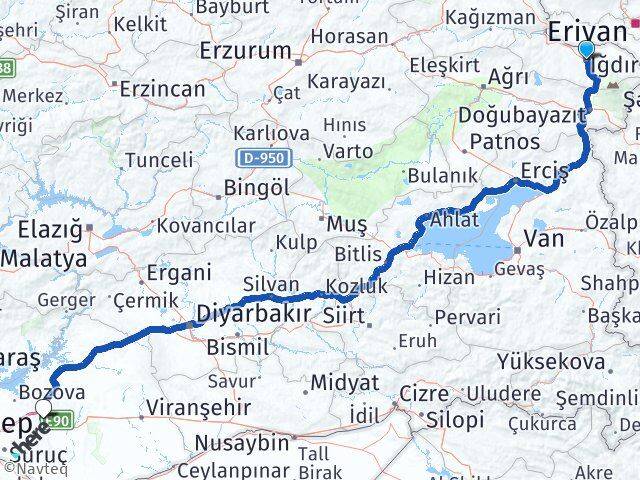 Iğdır Karaköprü Şanlıurfa Arası Kaç Km - Yol Haritası