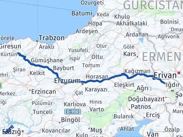 Iğdır Kürtün Gümüşhane Arası Kaç Saat? Yol Haritası, Yakıt, Rota ve Mesafe Hesaplama Iğdır Kürtün Gümüşhane Arası Kaç Km? Kaç Saat? Yol Haritası