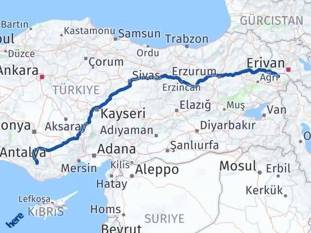 Iğdır Sarıveliler Karaman Arası Kaç Km - Yol Haritası