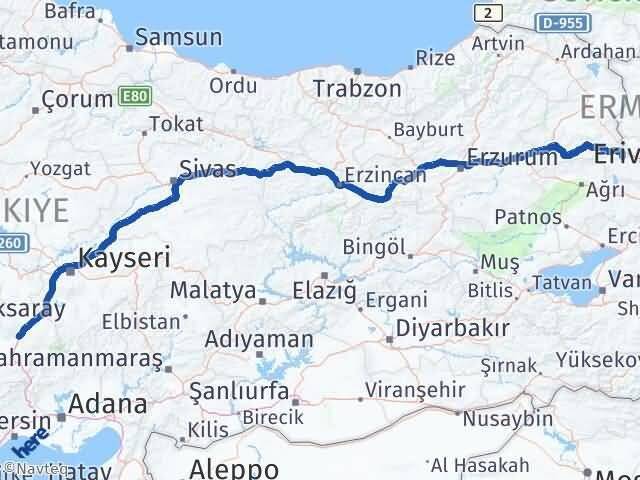 Iğdır Tuzluca Niğde Arası Kaç Km - Yol Haritası