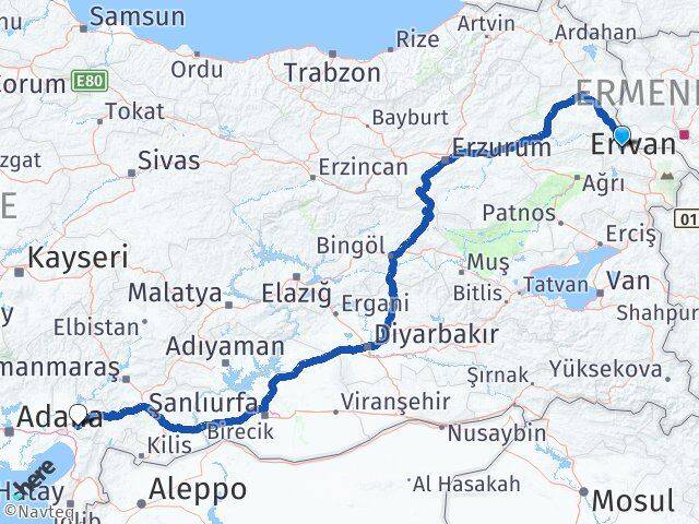 Iğdır Tuzluca Osmaniye Arası Kaç Km - Yol Haritası