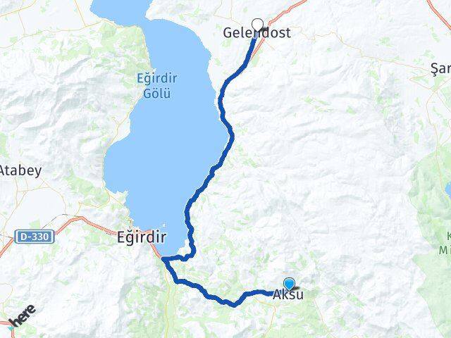 Isparta Aksu Gelendost Arası Kaç Km - Yol Haritası