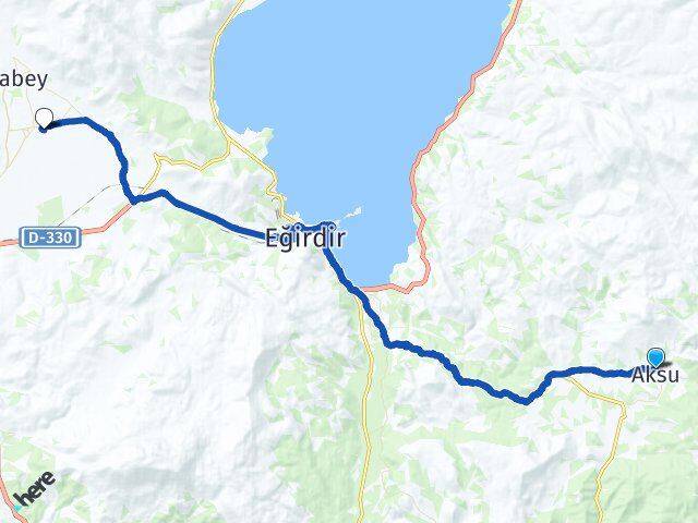 Isparta Aksu İslamköy Atabey Arası Kaç Km - Yol Haritası