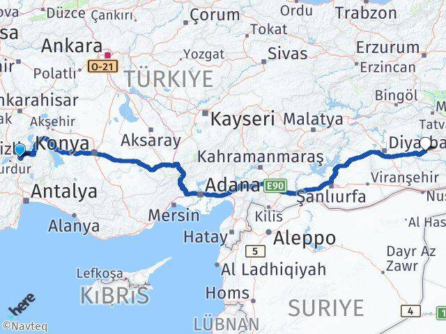 Isparta Beşiri Batman Arası Kaç Km - Yol Haritası