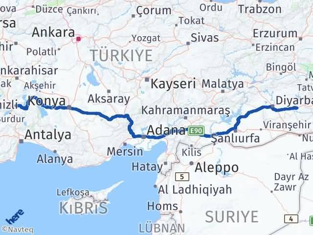 Isparta Gönen Batman Arası Kaç Km - Yol Haritası