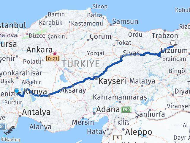 Isparta Gönen Bayburt Arası Kaç Km - Yol Haritası
