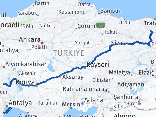 Isparta Gönen Gümüşhane Arası Kaç Km - Yol Haritası