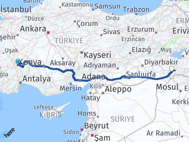 Isparta Gönen Şırnak Arası Kaç Km - Yol Haritası