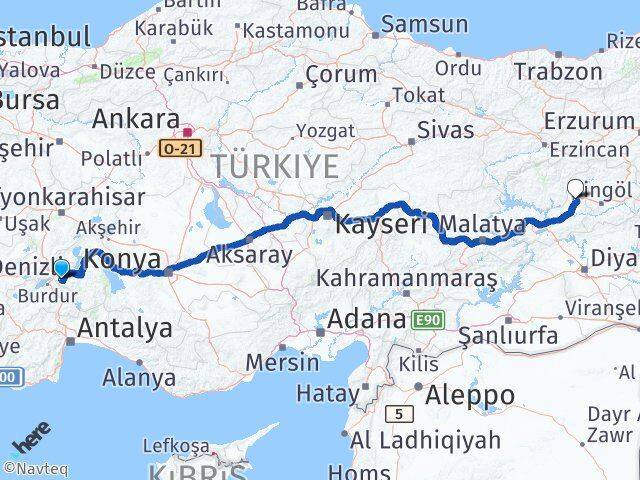 Isparta Karakoçan Elazığ Arası Kaç Km - Yol Haritası