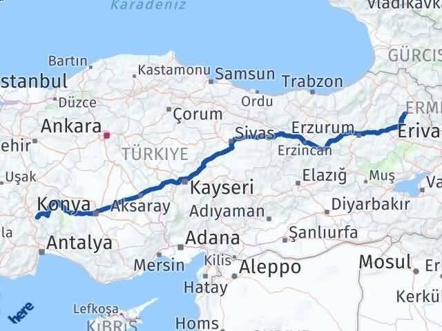 Isparta Selim Kars Arası Kaç Km - Yol Haritası