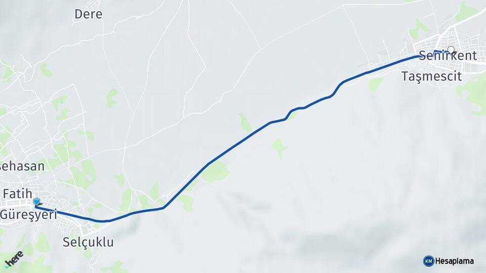 Isparta Uluborlu Senirkent Arası Kaç Km - Yol Haritası