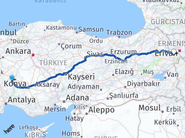 Isparta Yalvaç Iğdır Arası Kaç Km - Yol Haritası