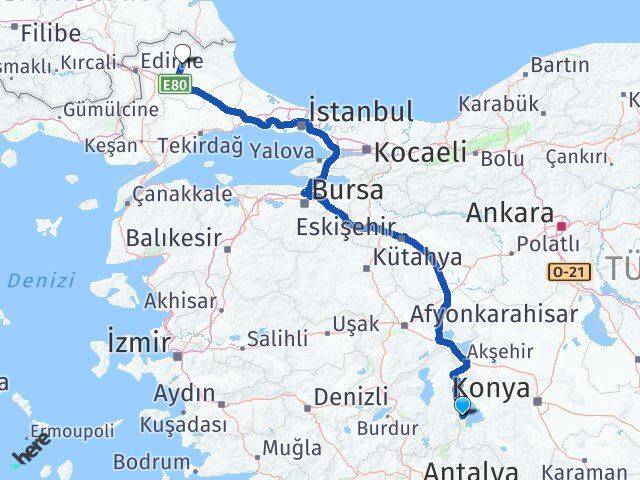 Isparta Yenişarbademli Kırklareli Arası Kaç Km - Yol Haritası