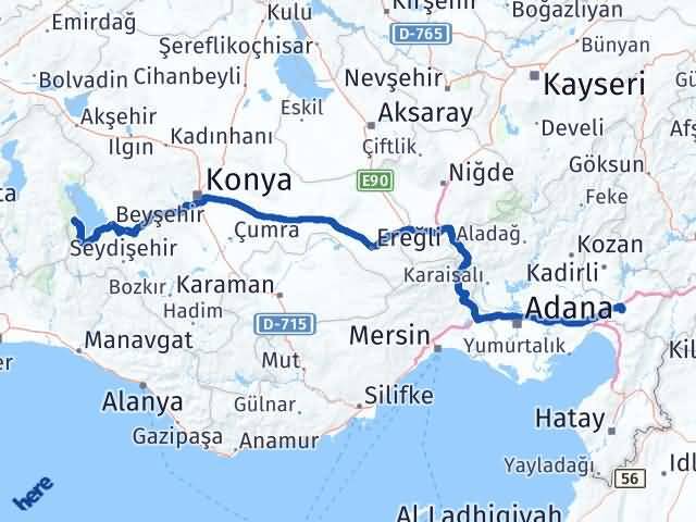 Isparta Yenişarbademli Osmaniye Arası Kaç Km - Yol Haritası