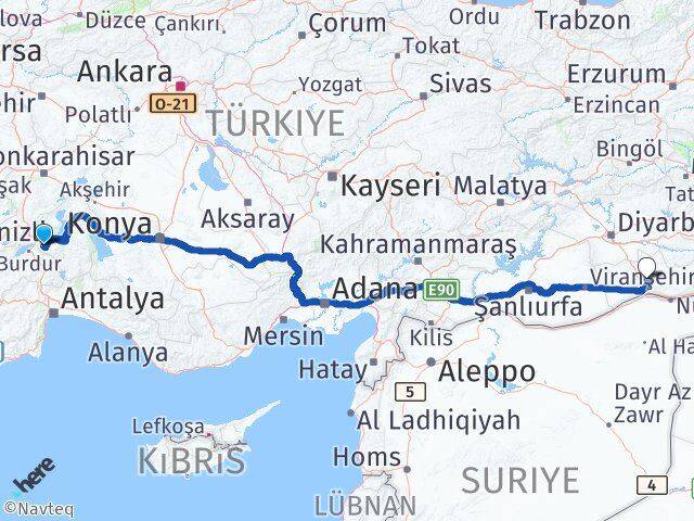 Isparta Yeşilli Mardin Arası Kaç Km - Yol Haritası