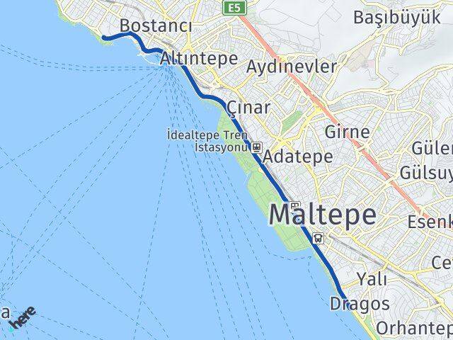 İstanbul Adalar Kınalıada Burgazada Adalar Arası Kaç Km - Yol Haritası