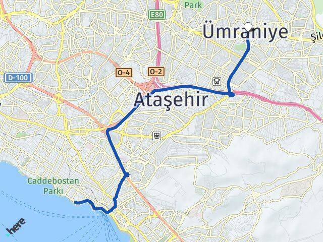 İstanbul Adalar Kınalıada Ümraniye Arası Kaç Km - Yol Haritası