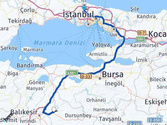 İstanbul Arnavutköy Kepsut Balıkesir Arası Kaç Saat? Yol Haritası, Yakıt, Rota ve Mesafe Hesaplama İstanbul Arnavutköy Kepsut Balıkesir Arası Kaç Km? Kaç Saat? Yol Haritası