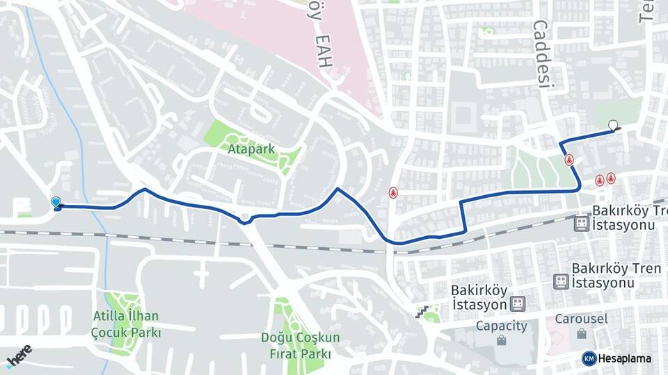 İstanbul Bakırköy Ataköy Bakırköy Arası Kaç Km - Yol Haritası