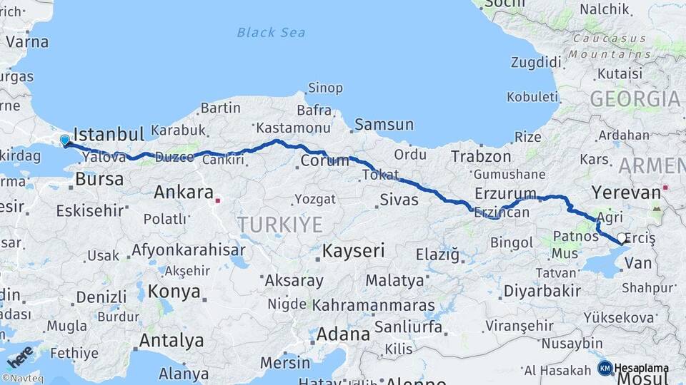 İstanbul Bakırköy Laleli Aksaray Arası Kaç Km - Yol Haritası