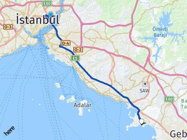 İstanbul Beşiktaş Ulus Tuzla Arası Kaç Km - Yol Haritası