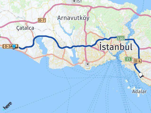 İstanbul Büyükçekmece Celaliye Maltepe Arası Kaç Km - Yol Haritası