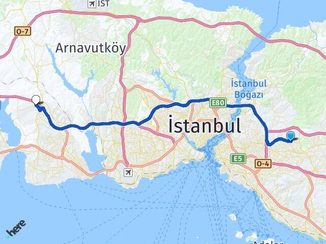 İstanbul Çekmeköy Kent Üniversitesi Arası Kaç Km - Yol Haritası