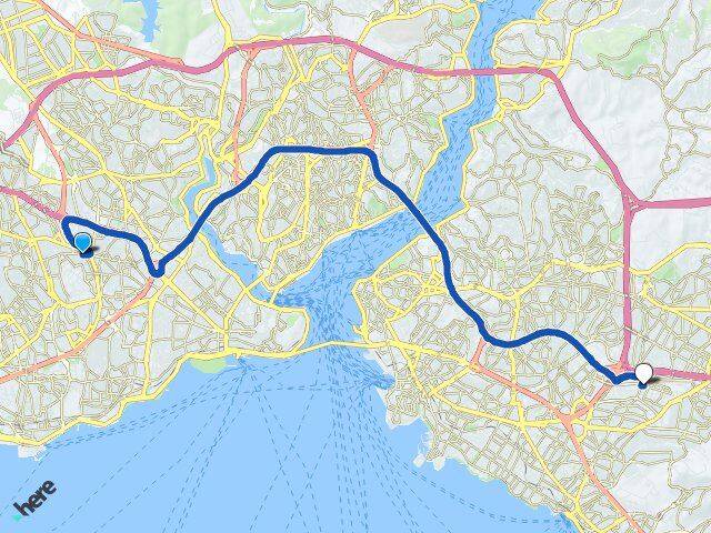 İstanbul Esenler Davutpaşa Ataşehir Arası Kaç Km - Yol Haritası