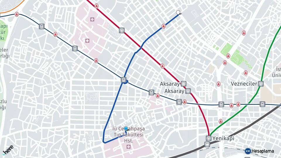 İstanbul Fatih Cerrahpaşa Fatih Arası Kaç Km - Yol Haritası