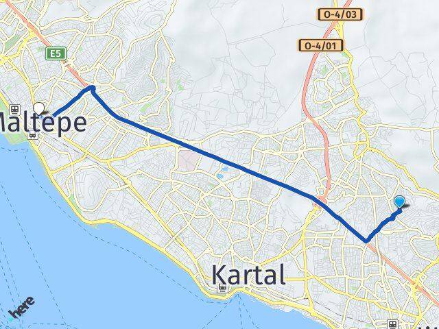 İstanbul Kartal Hürriyet Maltepe Arası Kaç Km - Yol Haritası