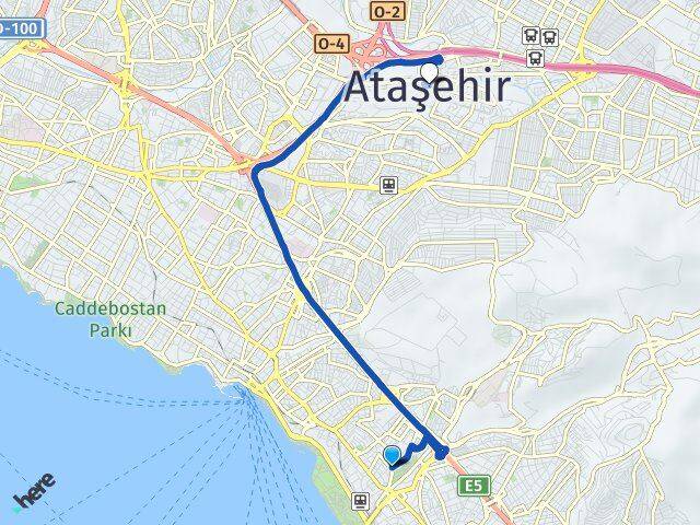 İstanbul Maltepe İdealtepe Ataşehir Arası Kaç Km - Yol Haritası