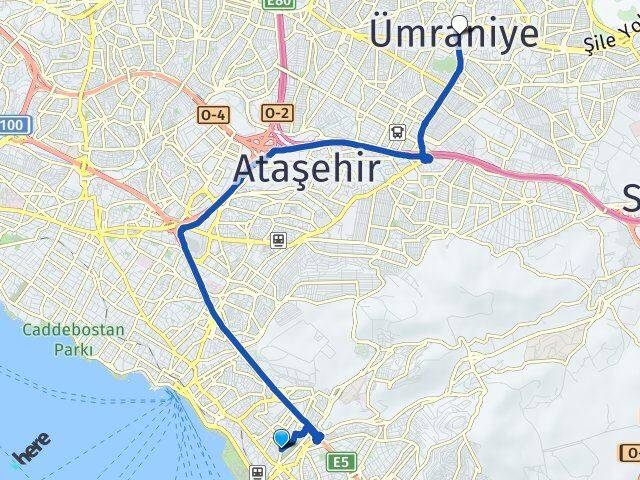 İstanbul Maltepe İdealtepe Ümraniye Arası Kaç Km - Yol Haritası