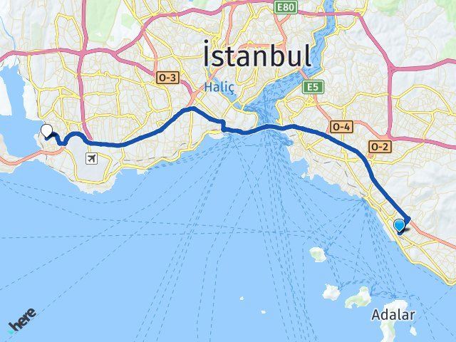 istanbul maltepe kucukcekmece istanbul arasi kac km