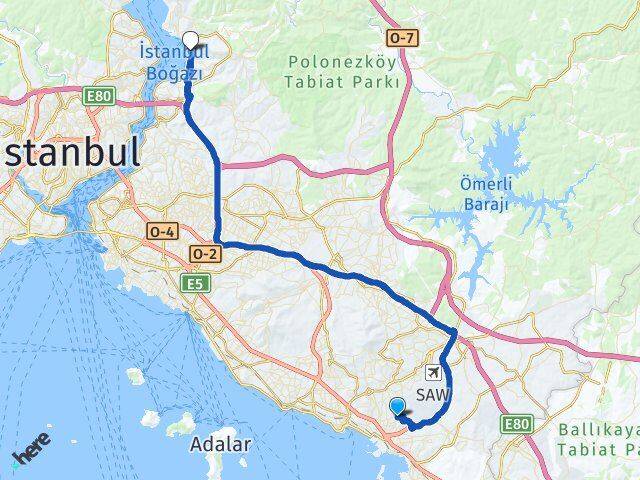 İstanbul Pendik Kavakpınar Beykoz Arası Kaç Km - Yol Haritası