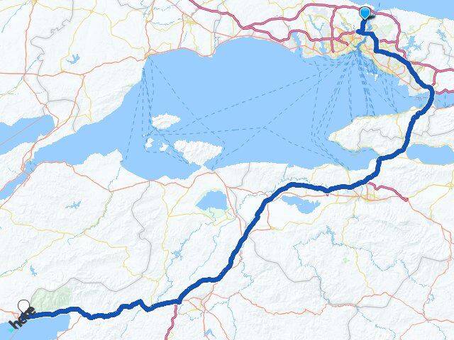 İstanbul Sarıyer Adatepe Ayvacık Çanakkale Arası Kaç Km - Yol Haritası