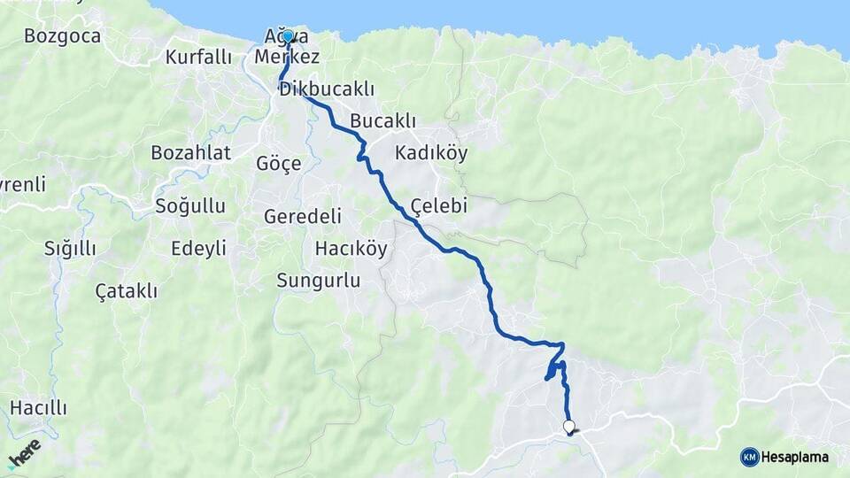İstanbul Şile Ağva Akçaova Kandıra Kocaeli Arası Kaç Km - Yol Haritası