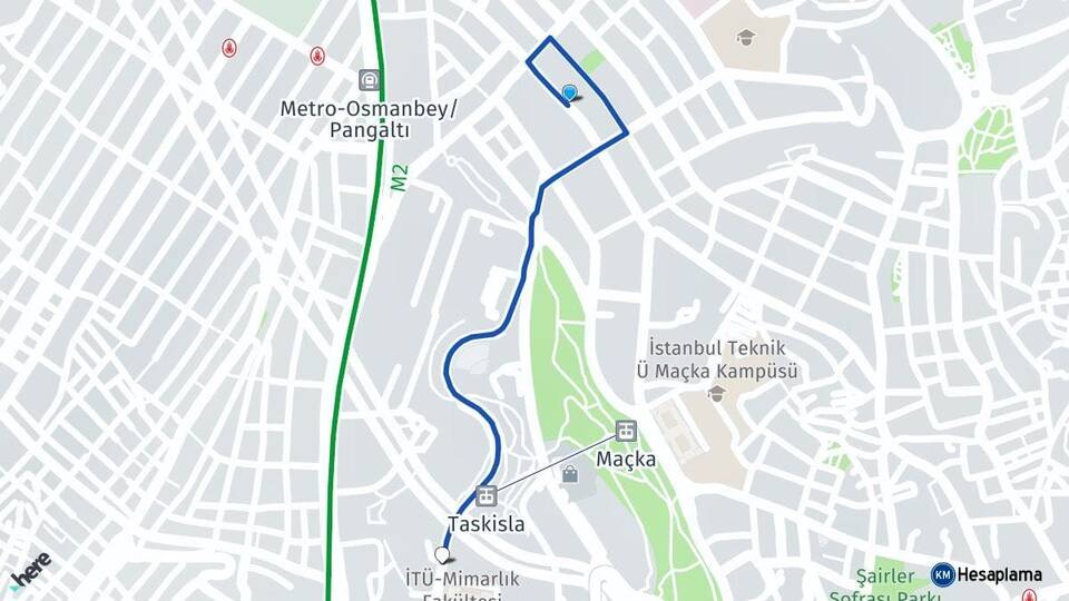 İstanbul Şişli Nişantaşı Harbiye Şişli Arası Kaç Km - Yol Haritası