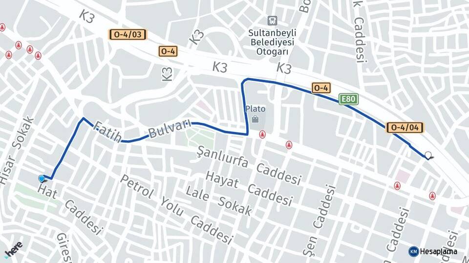 İstanbul Sultanbeyli Hasanpaşa Sultanbeyli Arası Kaç Km - Yol Haritası