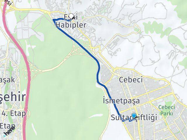 İstanbul Sultangazi Sultançiftliği Eski Habipler Sultangazi Arası Kaç Km - Yol Haritası