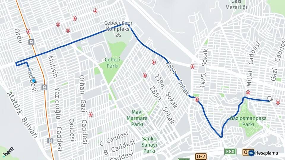 İstanbul Sultangazi Sultançiftliği Sultangazi Arası Kaç Km - Yol Haritası