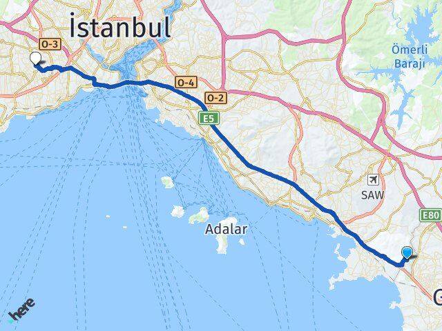 İstanbul Tuzla Şifa Güngören Arası Kaç Km - Yol Haritası