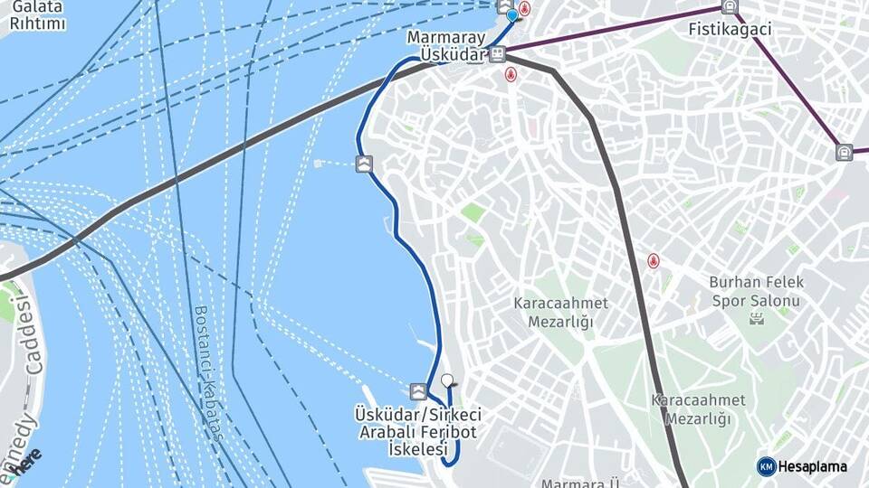 İstanbul Üsküdar Harem Otogarı Arası Kaç Km - Yol Haritası