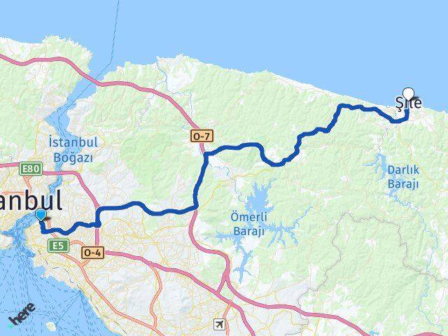 İstanbul Üsküdar Kuzguncuk Şile Arası Kaç Km - Yol Haritası