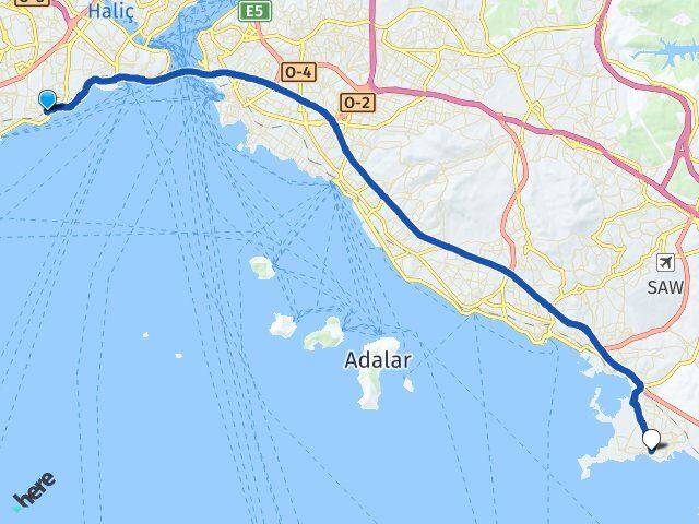 İstanbul Zeytinburnu Kazlıçeşme Tuzla Arası Kaç Km - Yol Haritası