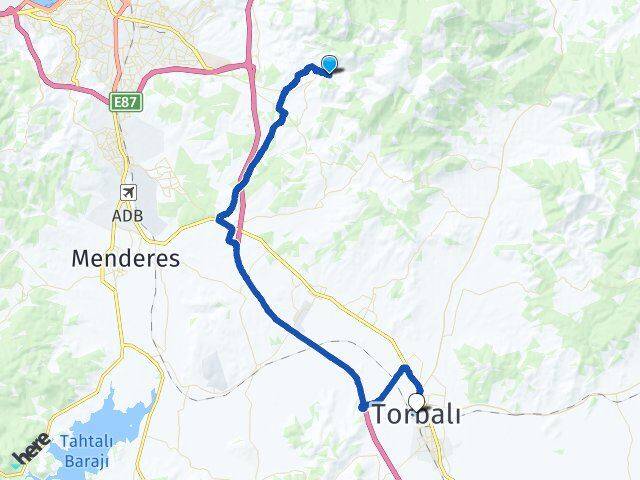 İzmir Buca Kaynaklar Torbalı Arası Kaç Km - Yol Haritası
