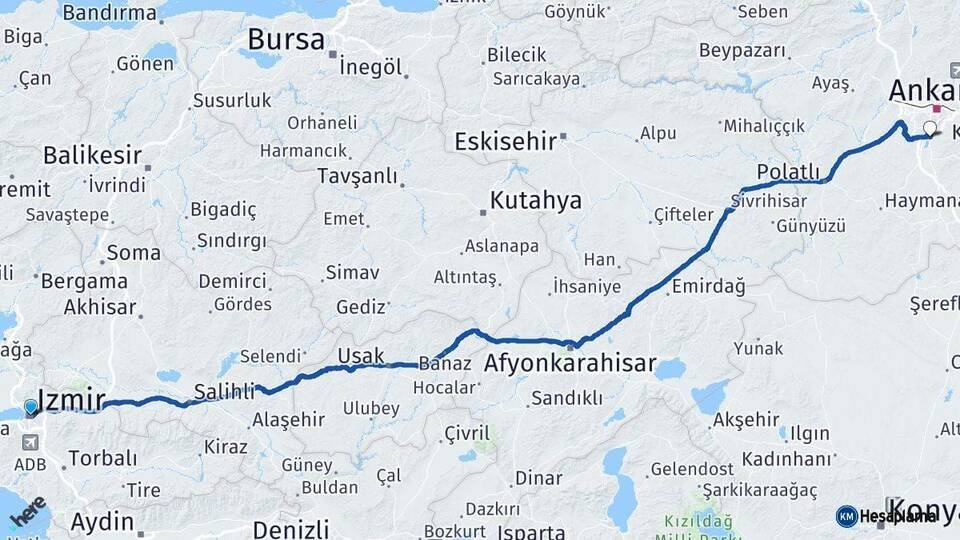 İzmir Gölbaşı Ankara Arası Kaç Saat? Yol Haritası, Yakıt, Rota ve Mesafe Hesaplama İzmir Gölbaşı Ankara Arası Kaç Km? Kaç Saat? Yol Haritası