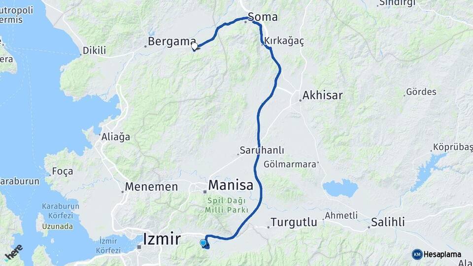İzmir Kemalpaşa Kınık Arası Kaç Km - Yol Haritası