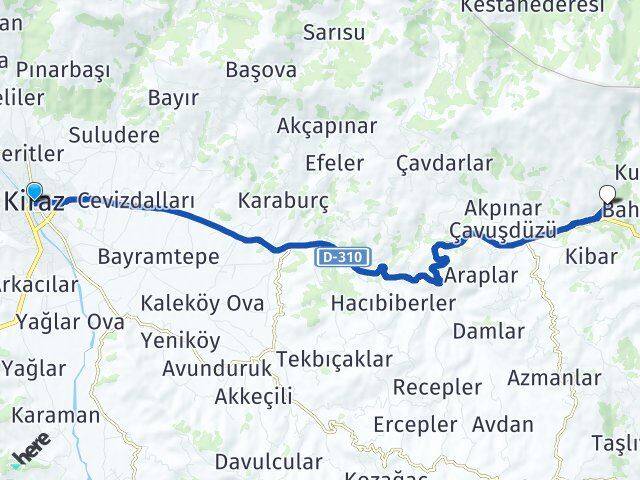 İzmir Kiraz Ören Kiraz Arası Kaç Km - Yol Haritası