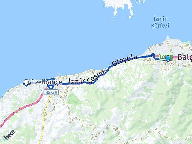 İzmir Narlıdere Zeytinalanı Urla Arası Kaç Km - Yol Haritası