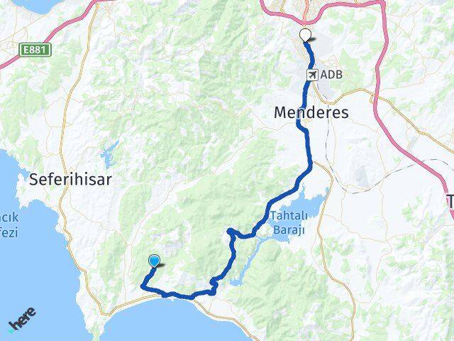 İzmir Seferihisar Payamlı Gaziemir Arası Kaç Km - Yol Haritası